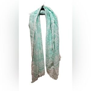 Elegant Mint Green Paisley Scarf